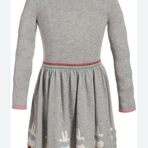 Mini Boden Easter Bunny Pom Pom Sweater Dress Sz 5-6